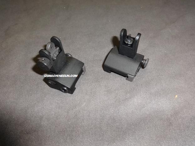 Tactical Flip Up Rail Mount Front and Rear Sights