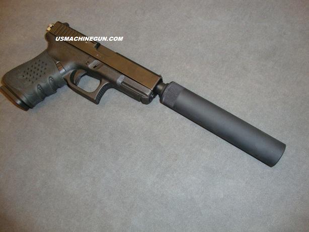 Fake Suppressor for 9mm Pistol 1/2x28 Threads